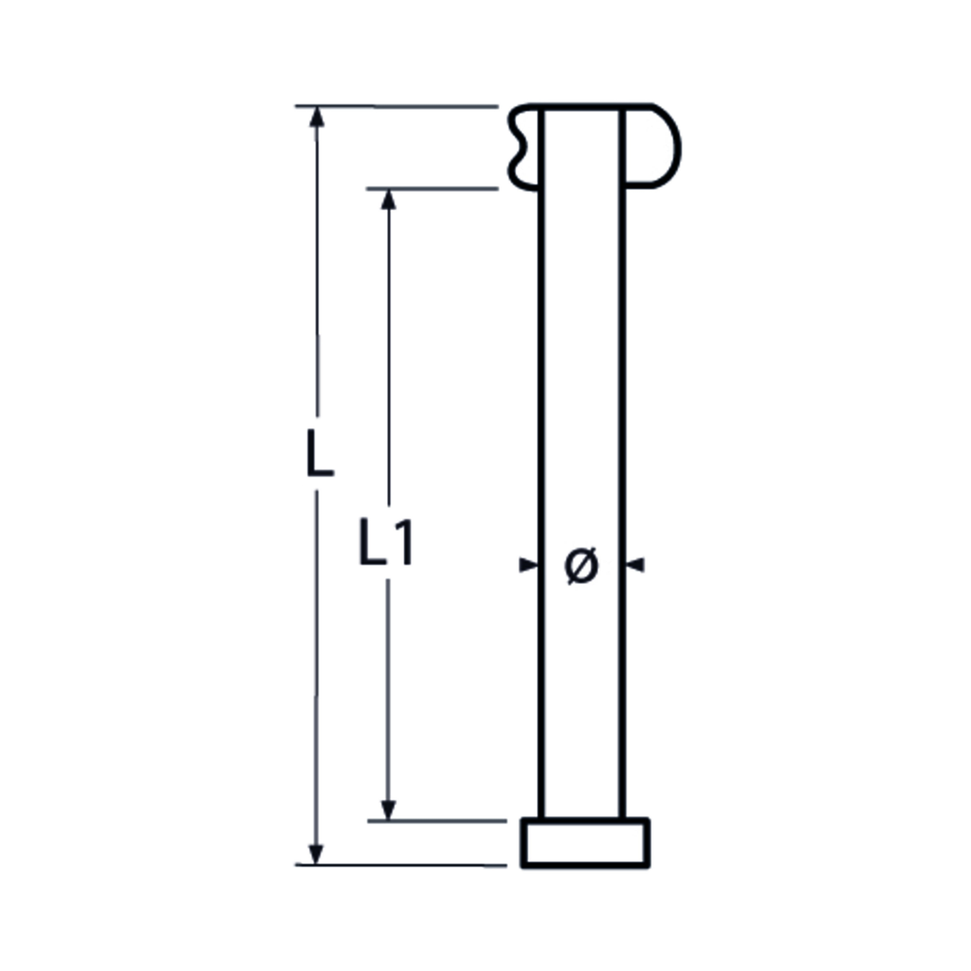 M8 X 43 Safety Clevis Pin A2 Stainless Steel