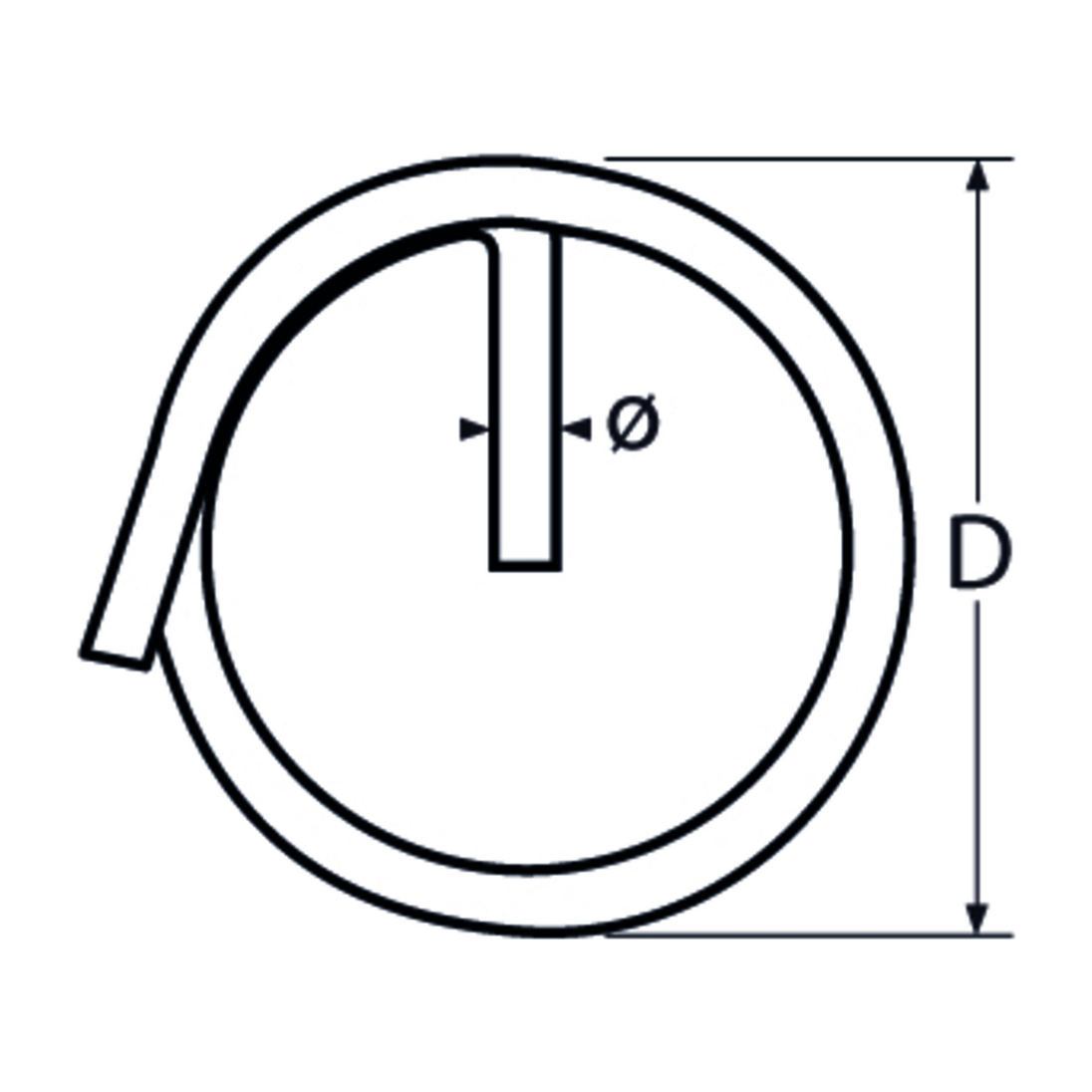 M1.2 Ring Pin A4 Stainless Steel
