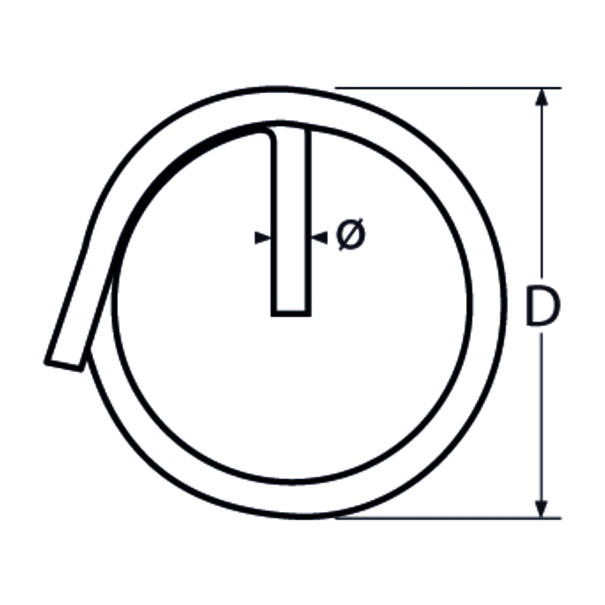 M1.2 Ring Pin A4 Stainless Steel