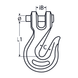 M8 Clevis Grab Hook A4 Stainless Steel