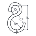 M8 Hook A2 Stainless Steel