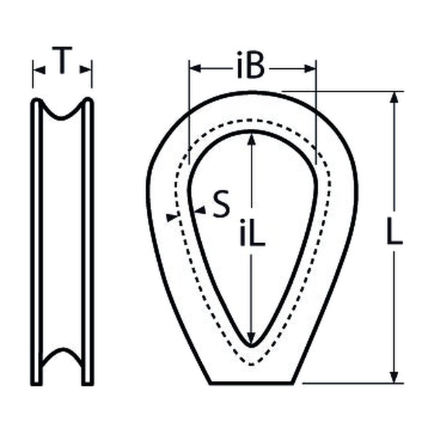 M2 Thimble Heavy A4 Stainless Steel