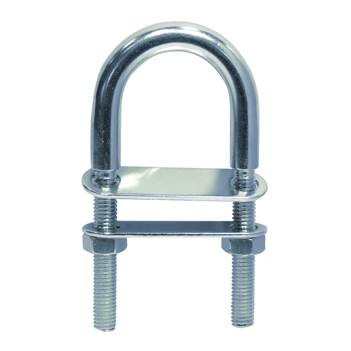 M8 X 100 U-Bolt with 2 Counter Plates A4 Stainless Steel
