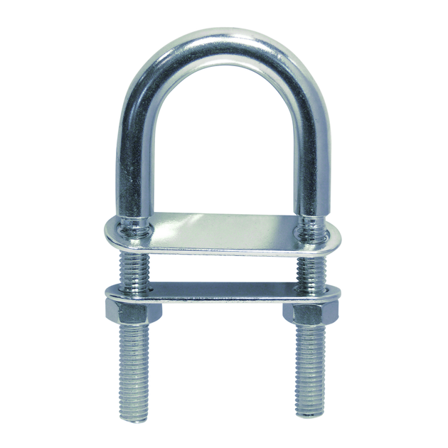 M8 X 100 U-Bolt with 2 Counter Plates A4 Stainless Steel