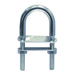 M8 X 100 U-Bolt with 2 Counter Plates A4 Stainless Steel