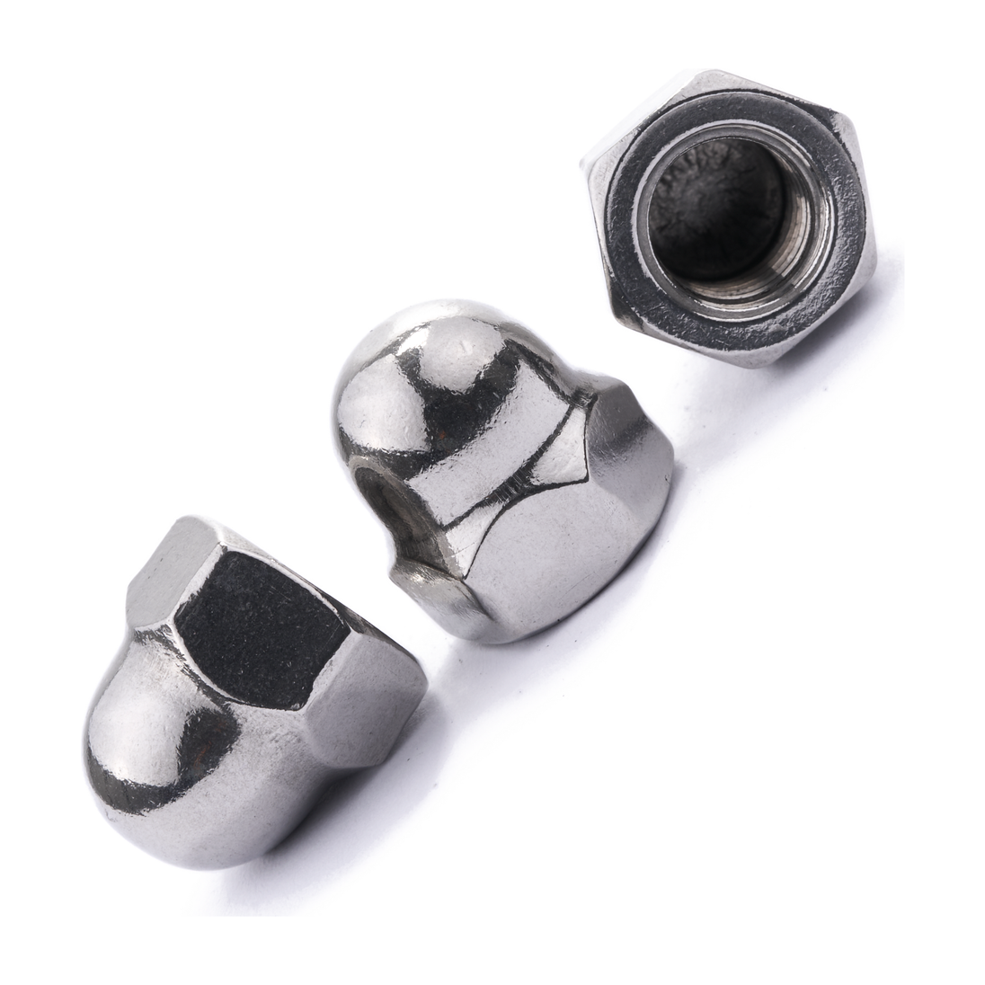 3/8" UNC Dome Nut DIN 1587 A2 Stainless Steel