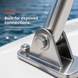 Hexagon Head Bolt in a real-life marine application. Part-thread A4 bolt for substantial marine assemblies.