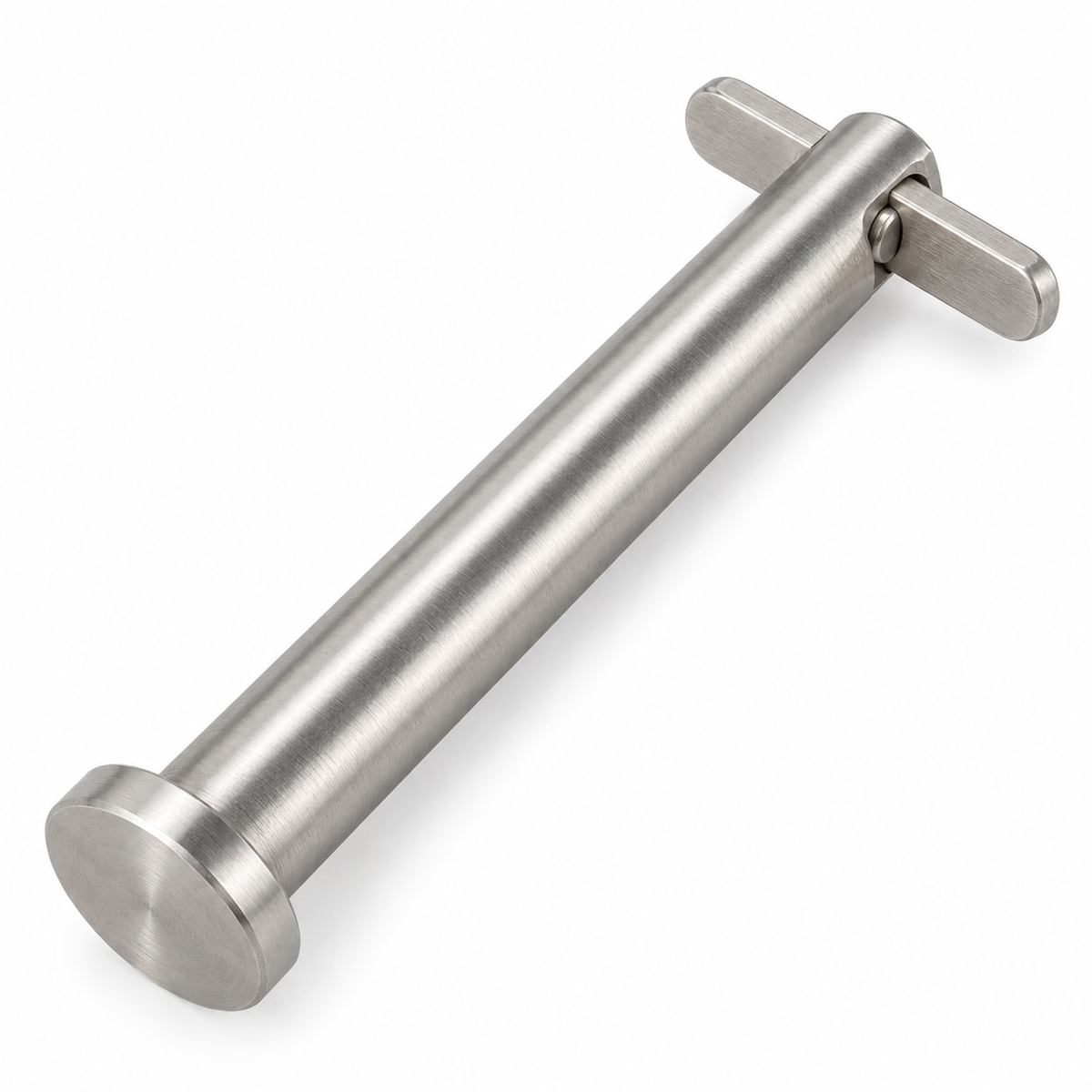 Safety clevis pin with drop nose, stainless steel