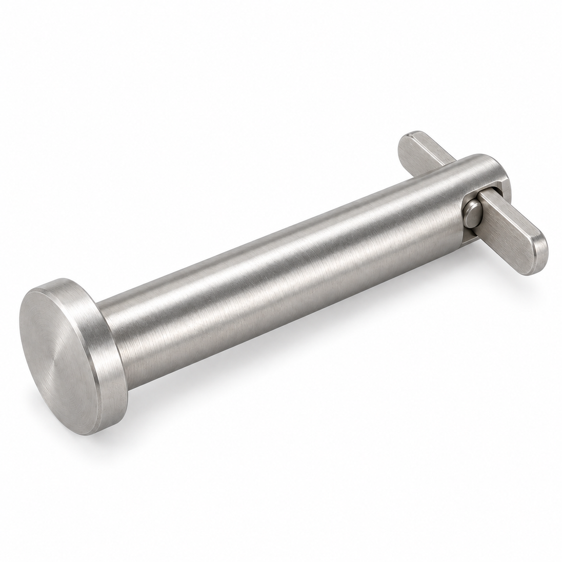 Safety clevis pin with drop nose, stainless steel