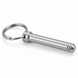 Fast pin with ball lock and pull ring, stainless steel