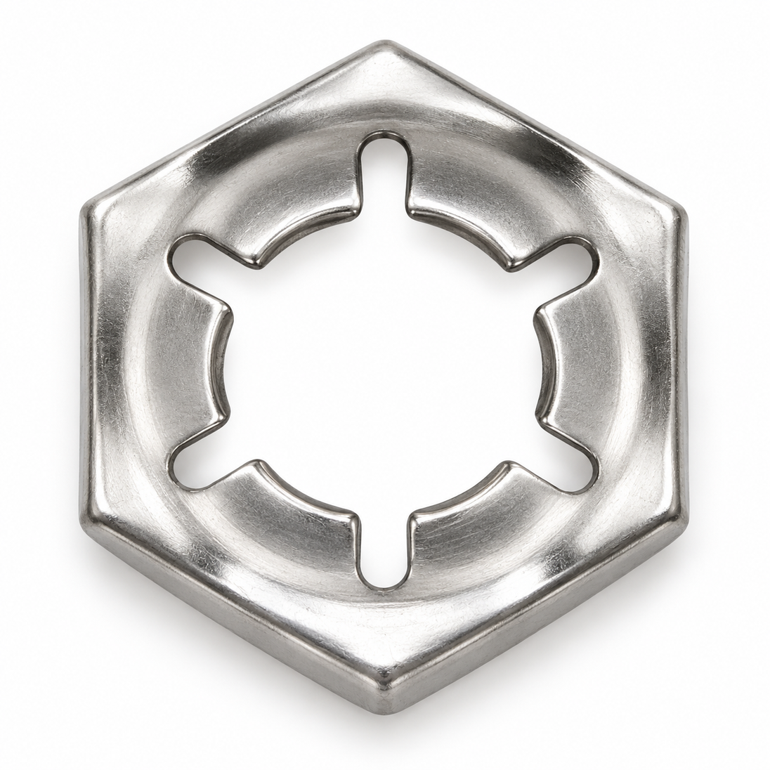 Self-locking counter nut, DIN 7967, stainless steel