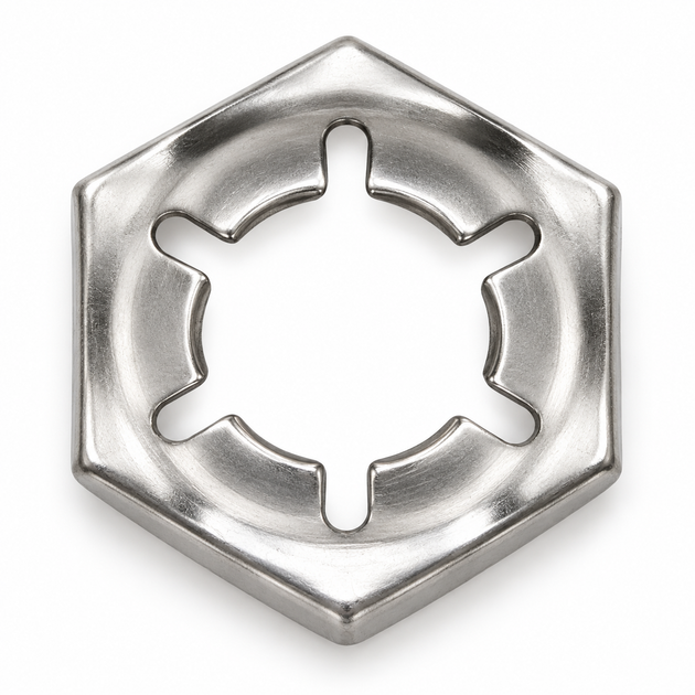 Self-locking counter nut, DIN 7967, stainless steel