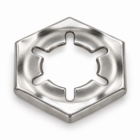 Self-locking counter nut, DIN 7967, stainless steel