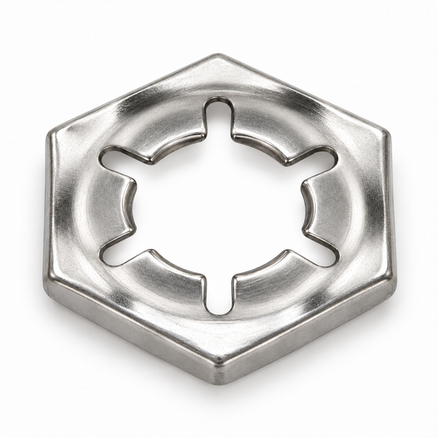 Self-locking counter nut, DIN 7967, stainless steel
