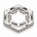 Self-locking counter nut, DIN 7967, stainless steel