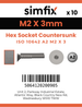 Simfix product label - 10642A202003-D