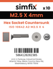 Simfix product label - 10642A2025004-D