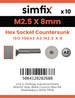 Simfix product label - 10642A2025008-D