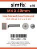 Simfix product label - 10642A204040-D