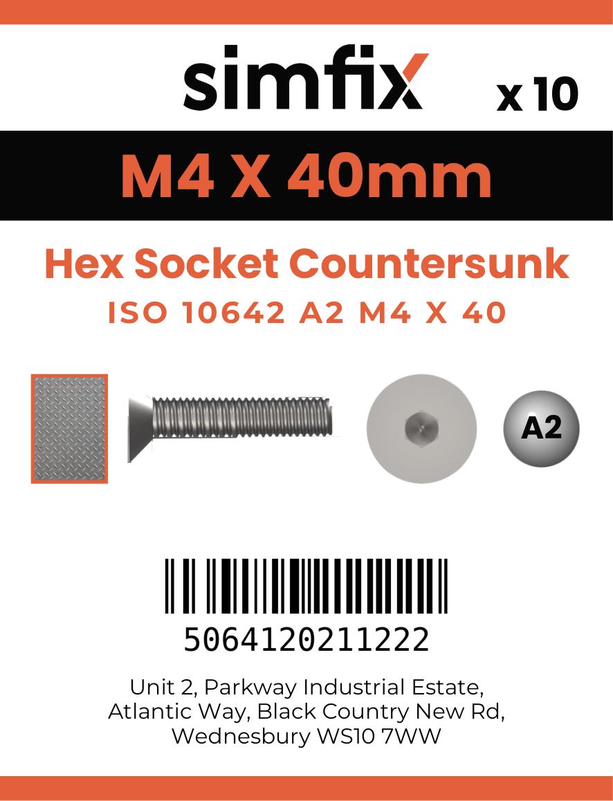 Simfix product label - 10642A204040-D