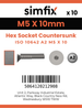 Simfix product label - 10642A205010-D