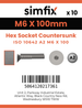 Simfix product label - 10642A206100-D