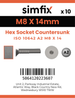 Simfix product label - 10642A208014-D