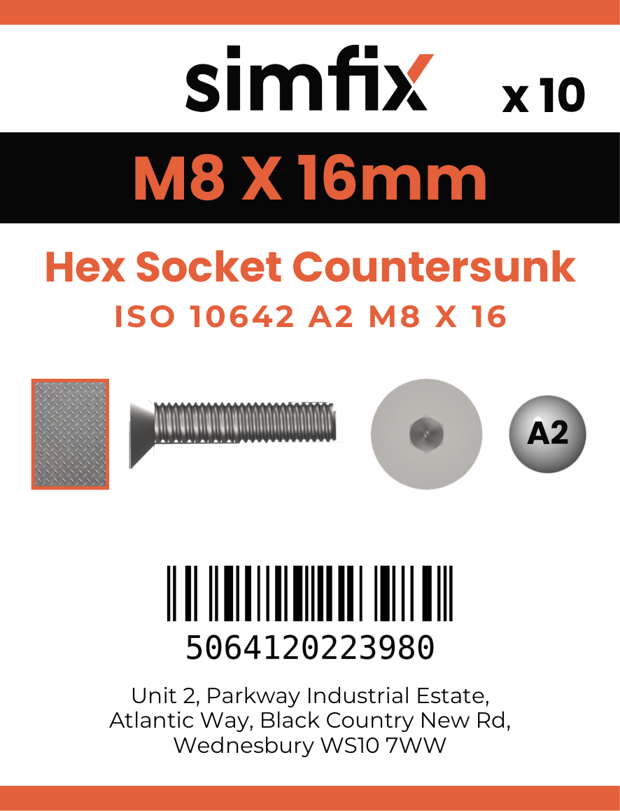Simfix product label - 10642A208016-D