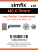 Simfix product label - 10642A208070FT-D