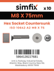 Simfix product label - 10642A208075-D