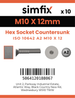 Simfix product label - 10642A210012-D