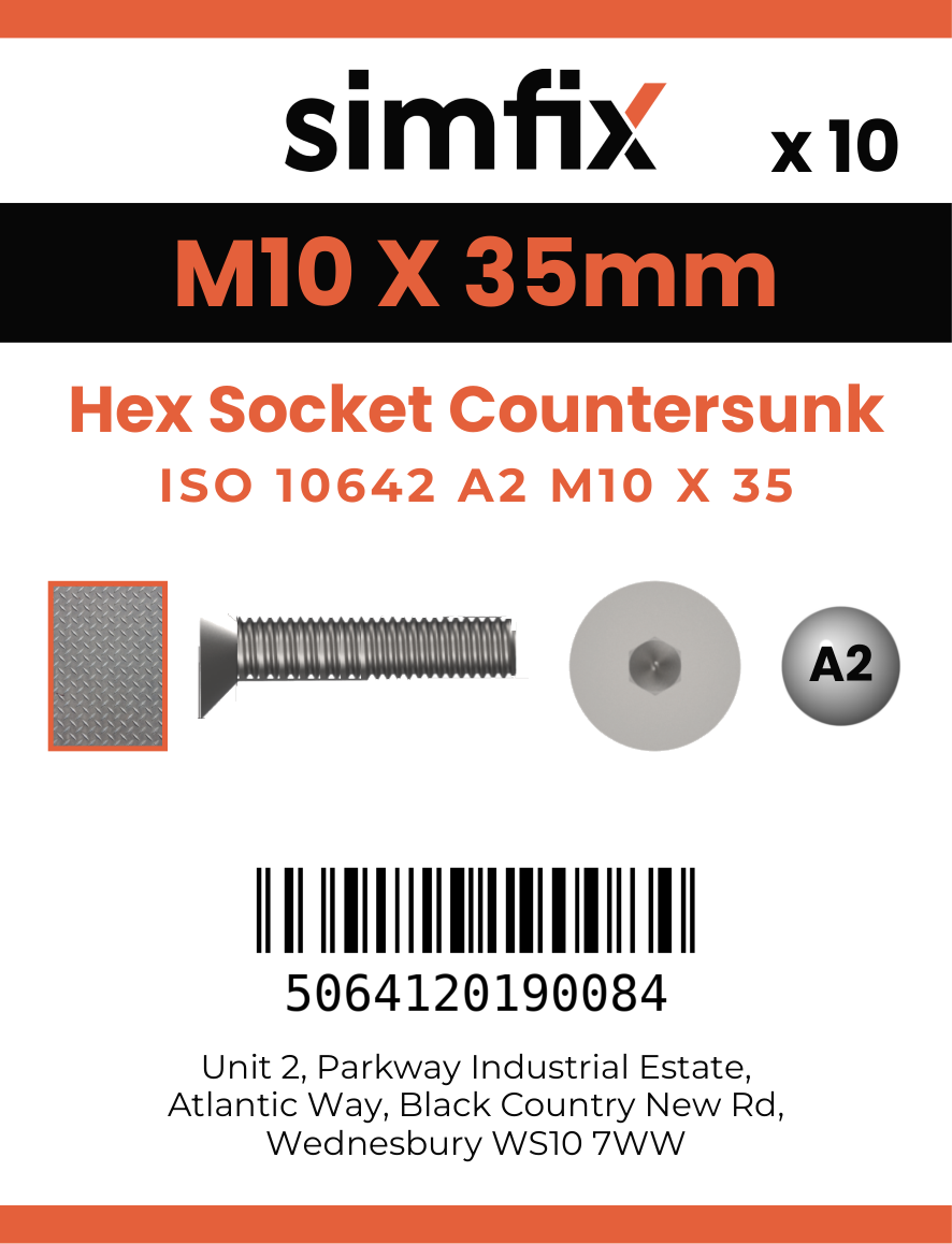 Simfix product label - 10642A210035-D