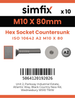 Simfix product label - 10642A210080-D