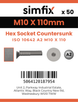 Simfix product label - 10642A210110-T