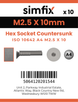 Simfix product label - 10642A4025010-D