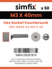 Simfix product label - 10642A403040-T
