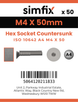 Simfix product label - 10642A404050-T