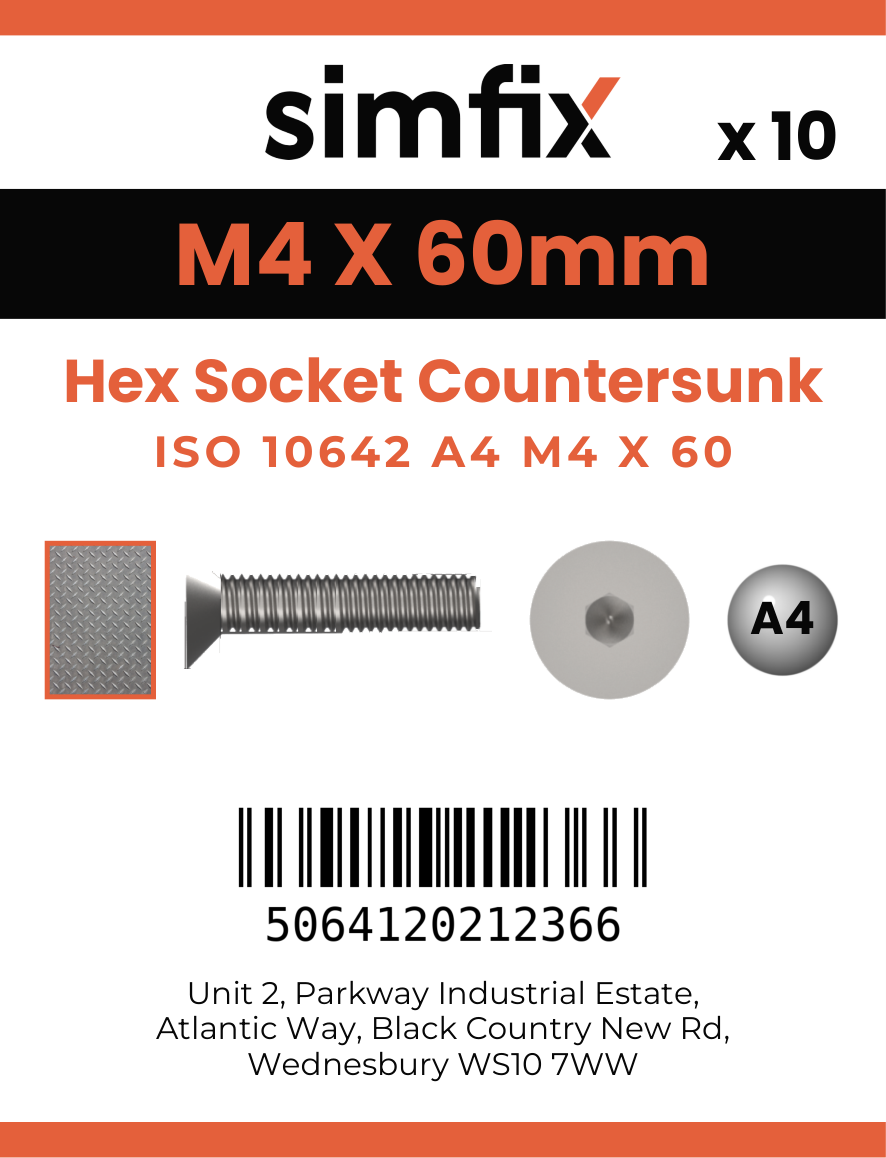 Simfix product label - 10642A404060-D