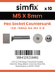Simfix product label - 10642A405008-D