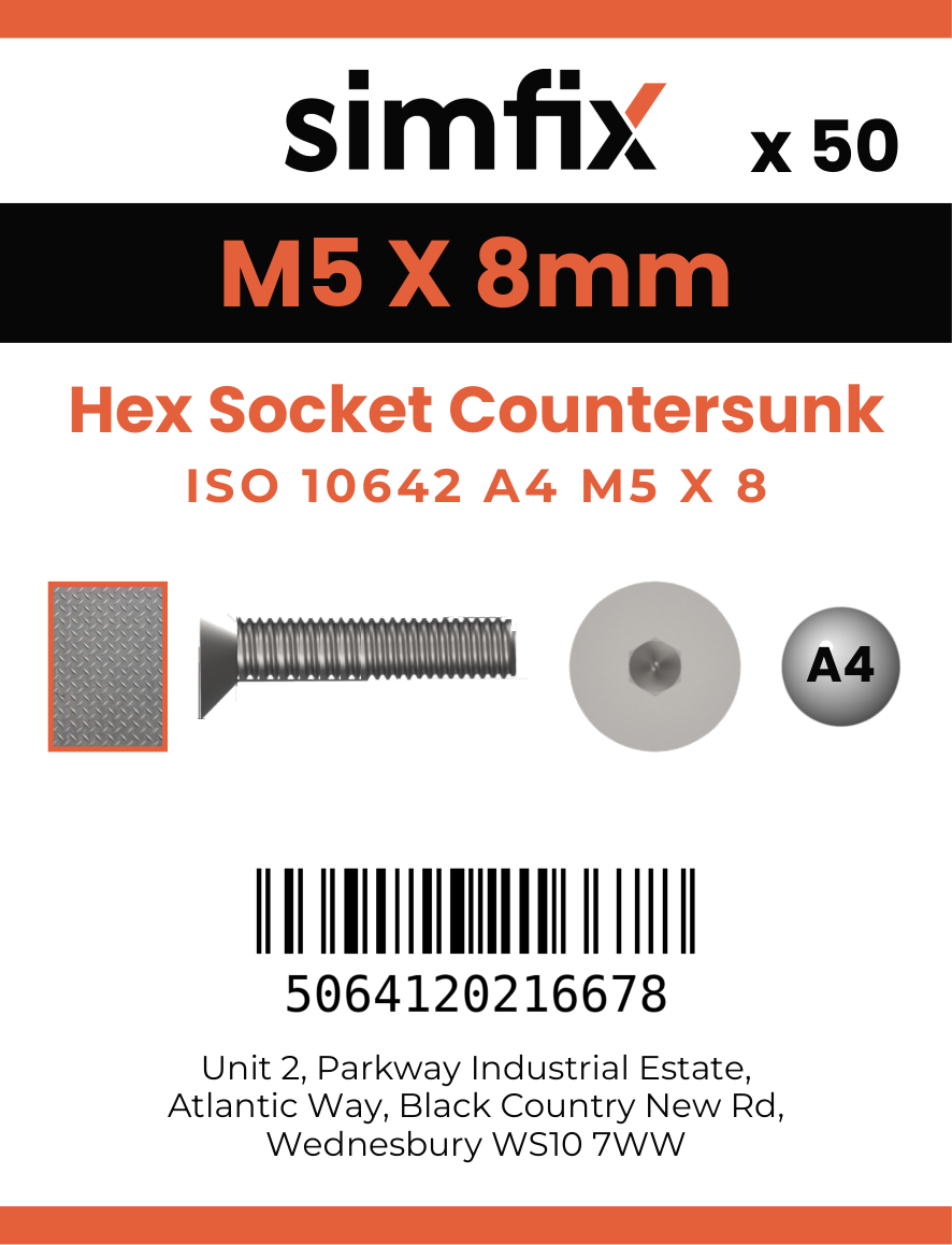 Simfix product label - 10642A405008-T