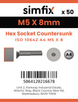 Simfix product label - 10642A405008-T