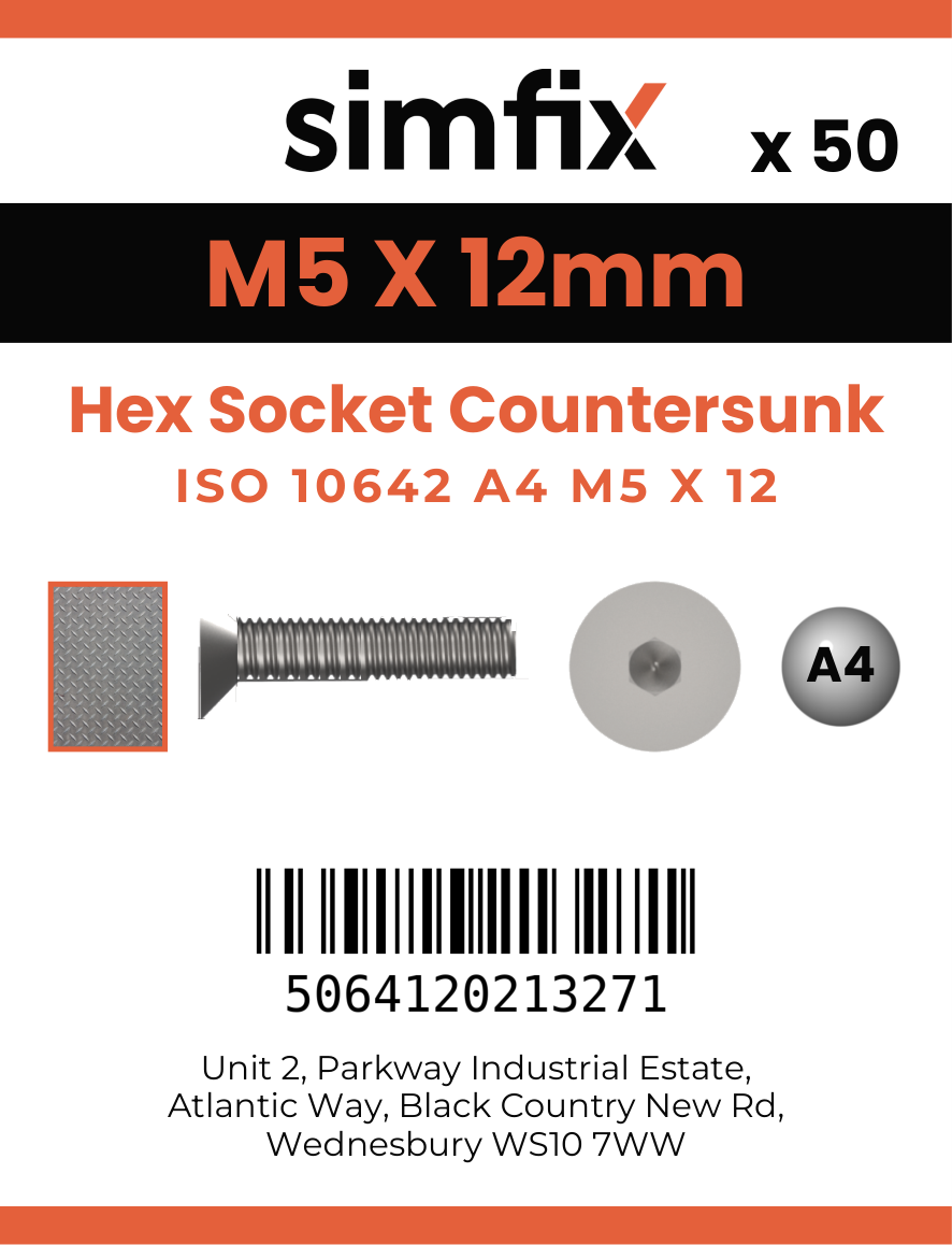 Simfix product label - 10642A405012-T
