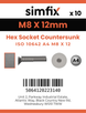 Simfix product label - 10642A408012-D