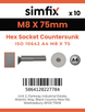 Simfix product label - 10642A408075-D
