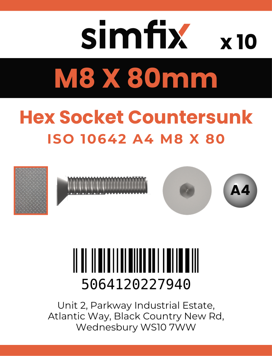 Simfix product label - 10642A408080-D