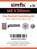 Simfix product label - 10642A408110-D