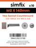 Simfix product label - 10642A408140-D