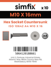 Simfix product label - 10642A410016-D