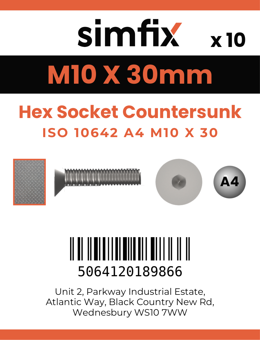 Simfix product label - 10642A410030-D
