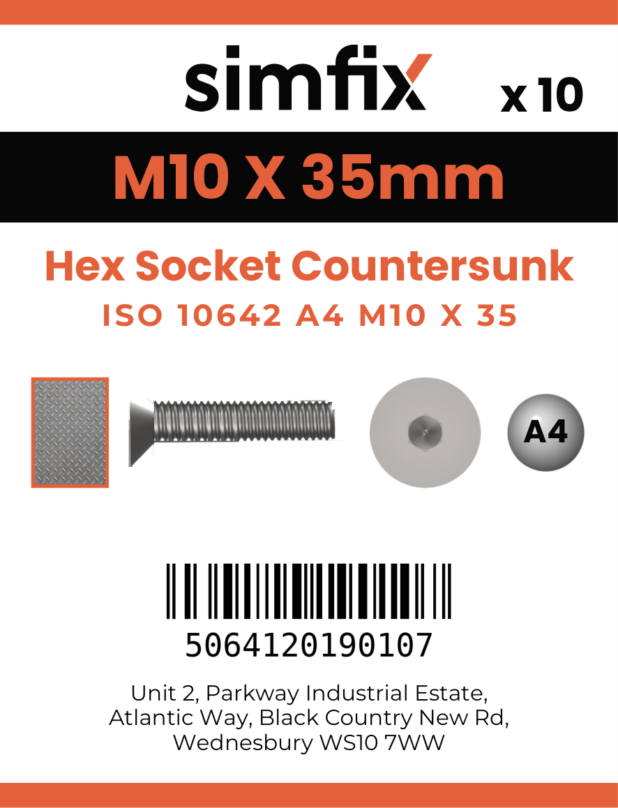 Simfix product label - 10642A410035-D